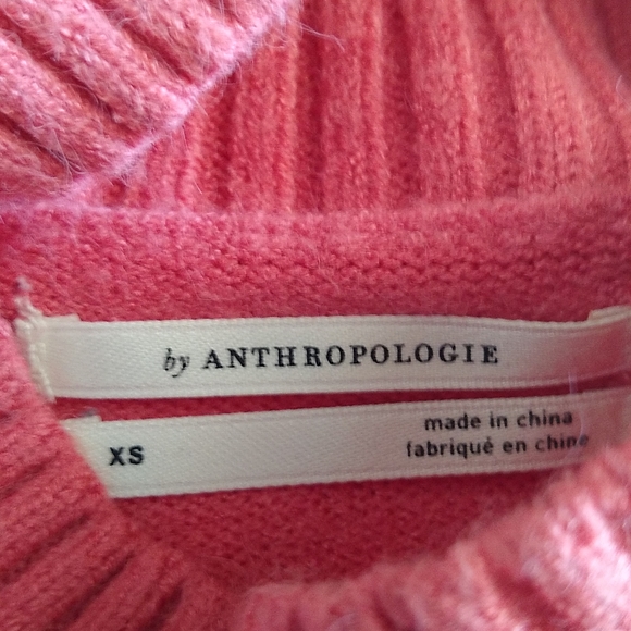 Anthropologie Margarita pink tunic mock neck sweater XS - Picture 7 of 11